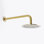 Metro Complete Round Shower Head - Wall Mount - 8" Brass/Matt Black