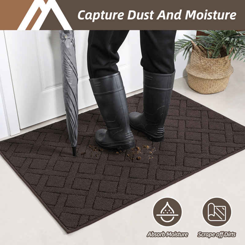 Non-Slip Indoor Doormat, 81.3cm W x 121.9cm L, Brown