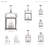 Aelwen 9 - Light Dimmable Lantern Square / Rectangle Chandelier-19294940