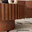 Handcrafted Olive-Shaped Coffee Table for Living Room, Sturdy MDF Base with Solid Wood Accents, Easy to Assemble