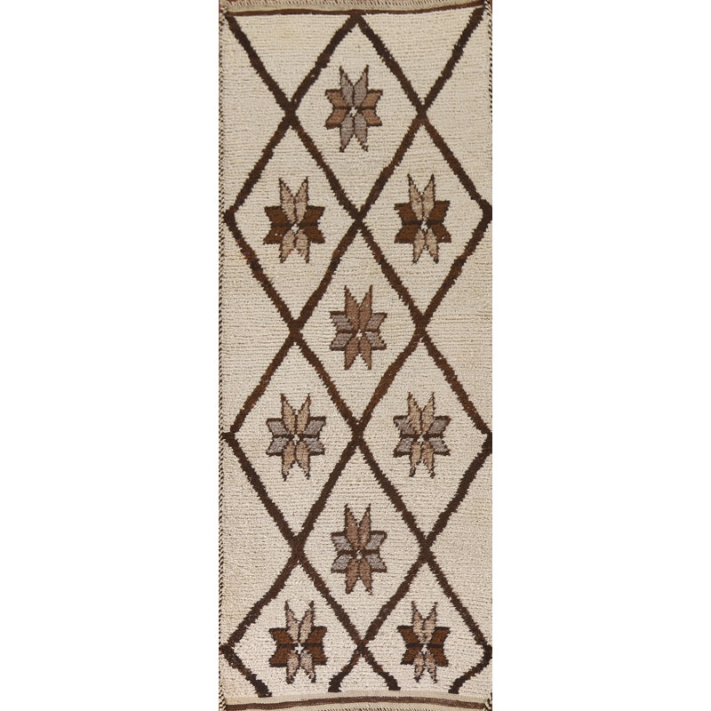 Natural Dye Anatolian Oriental Runner Rug 3x11