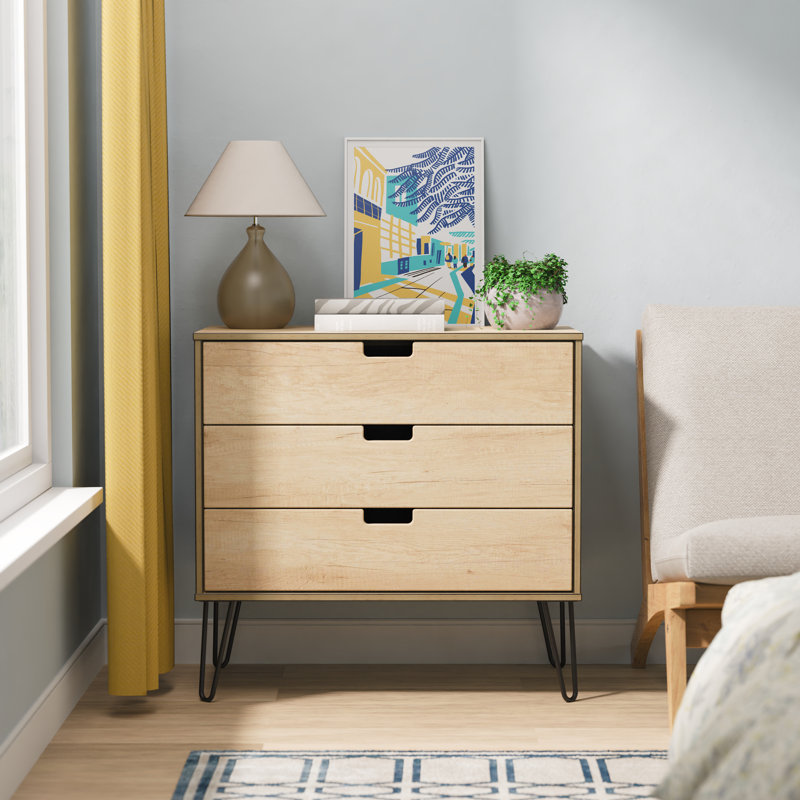 Buldir 3 - Drawer Chest of Drawers, Nebraska Oak