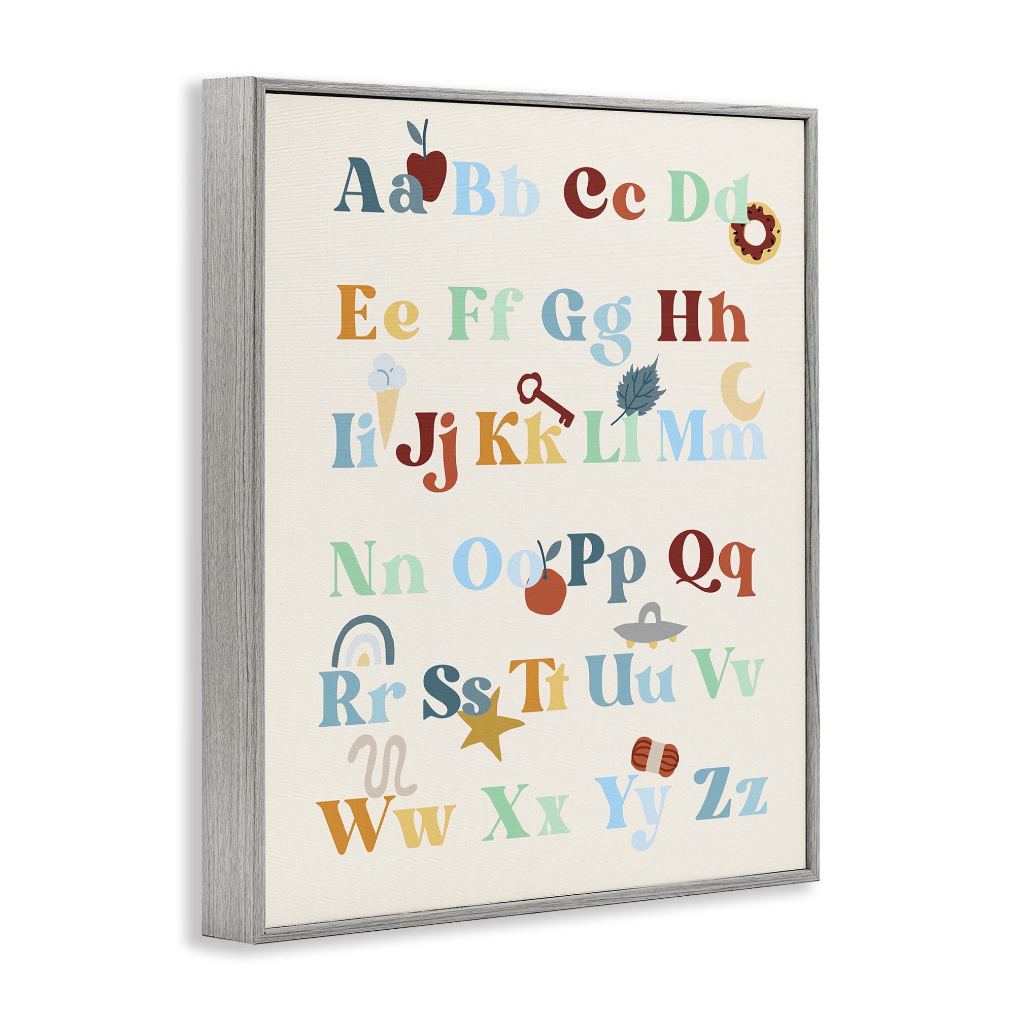 Stupell Industries Boy's Alphabet Chart Framed Giclee Art by Daphne ...
