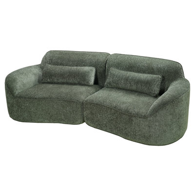 Canapé à compression moderne incurvé de 95 po Corbin