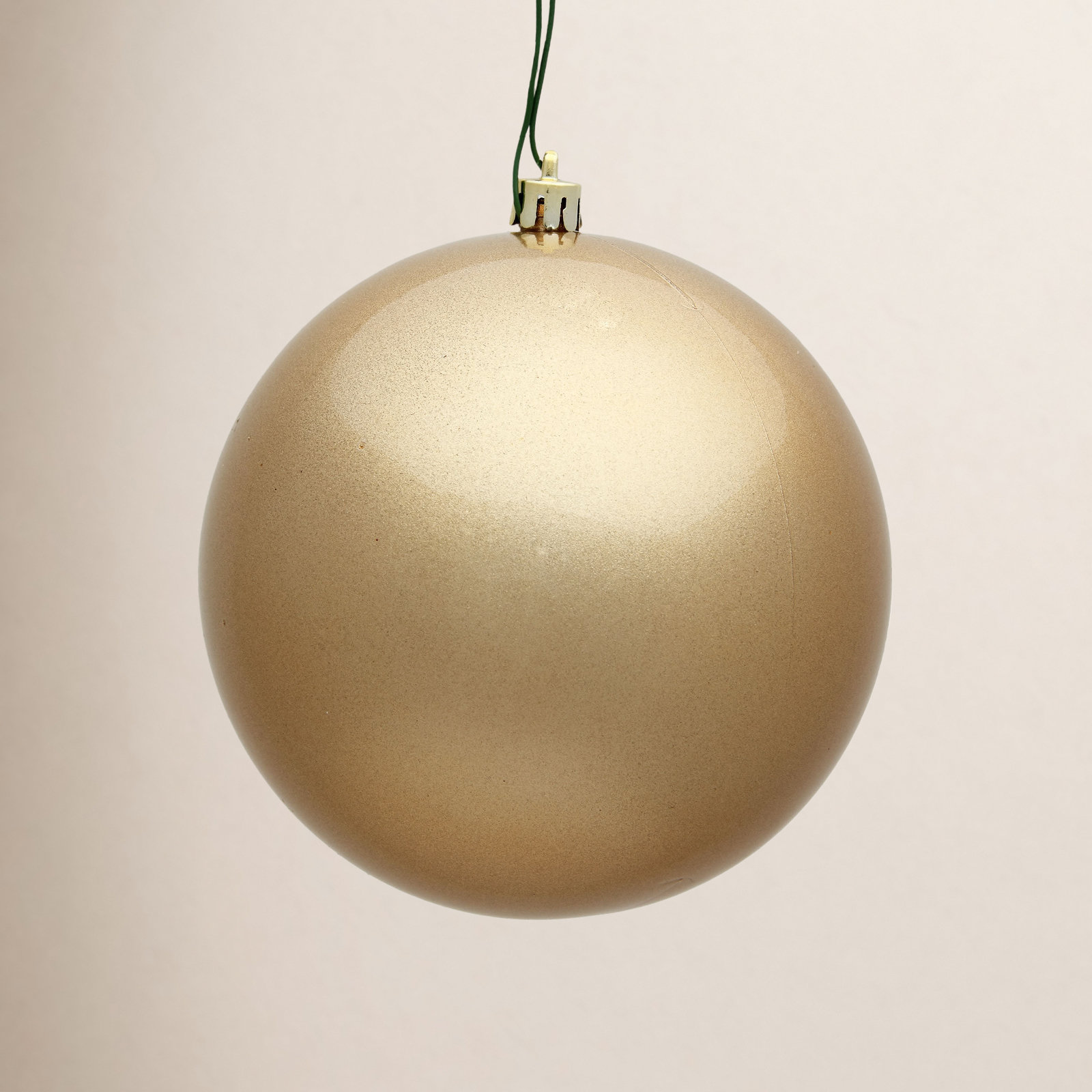 Holiday Décor Ball Ornament, 2.75" H x 2.75" W x 2.75" D, Green Glitter