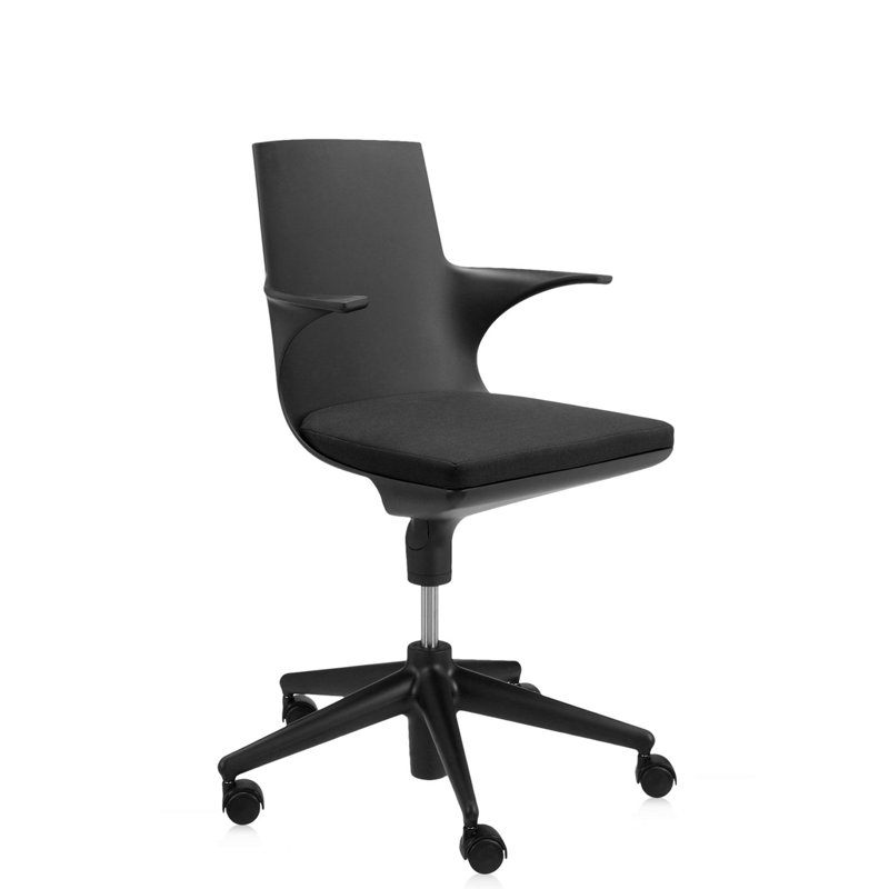 Spoon Swivel Task Chair, Black