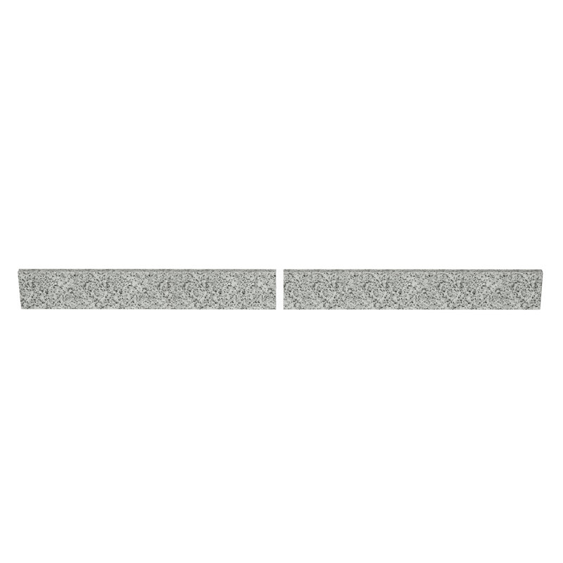 61 in. W Engineered White Marble Backsplash (2pcs of 30.5in), Grey Granite