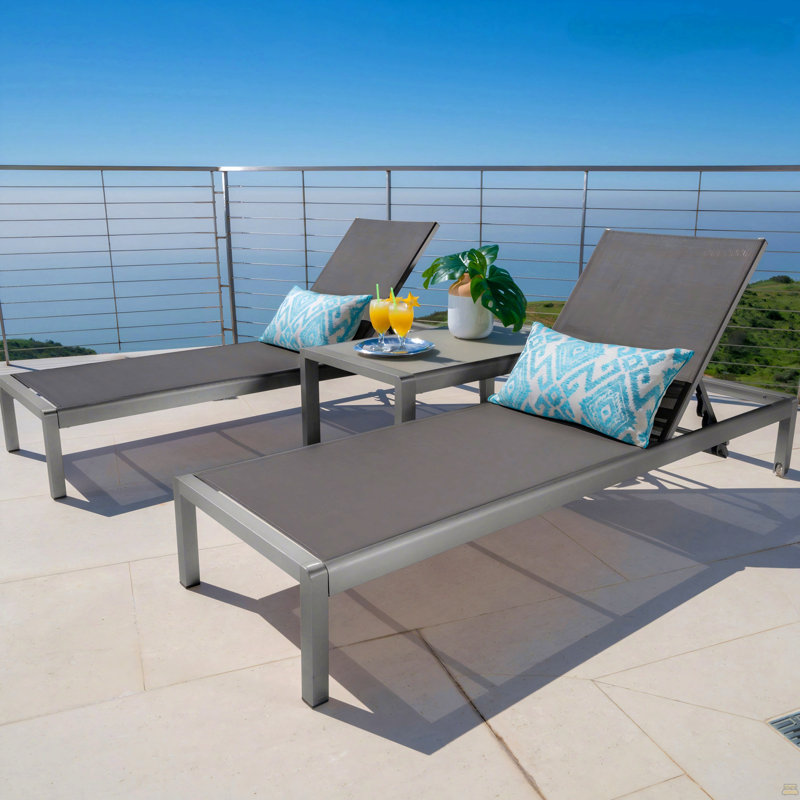 Cape Coral Kd Chaise Lounge Gry(Mp2)( Set Of 2 ), Gray, Gray