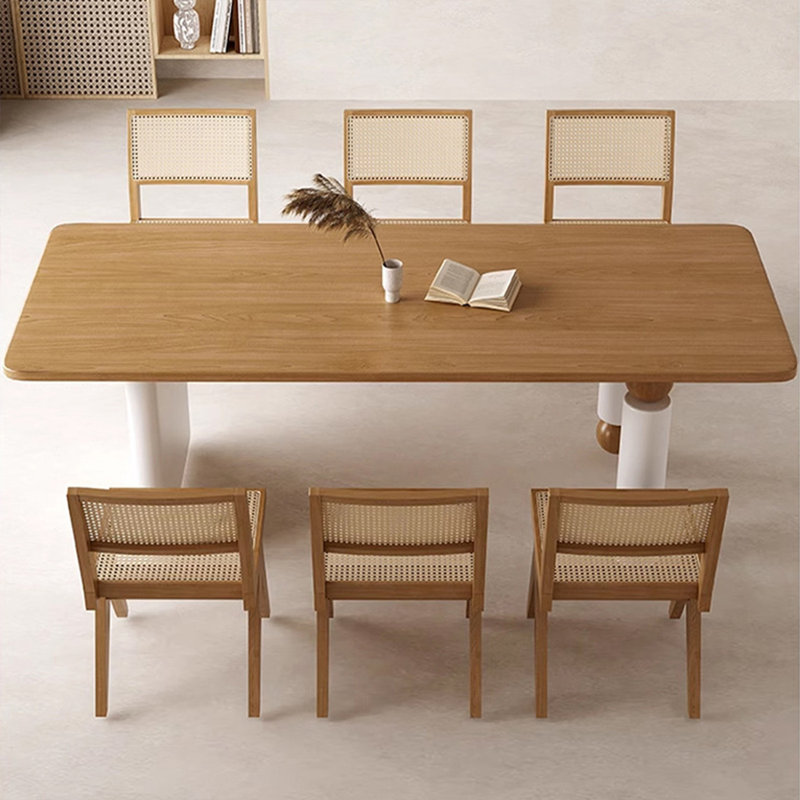 Table de salle à manger Burlywood, H 29,53 po x L 78,74 po x l 31,5 po