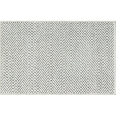 Tapis Pulse tissé à la main en laine à chevrons, couleur ardoise, 3,66 m x 3,66 m