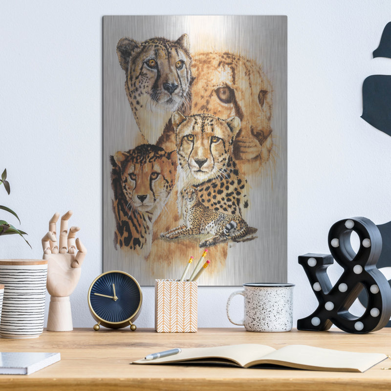 "Expeditious" par Barbara Keith sur métal, H 16 po x l 12 po