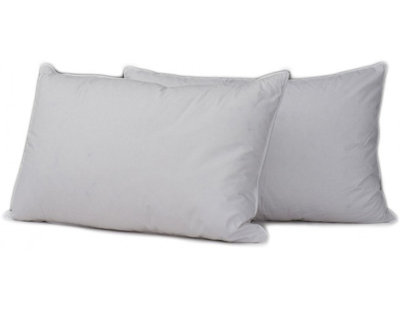 Duck Feather 100% Cotton Cover Pillow Pair