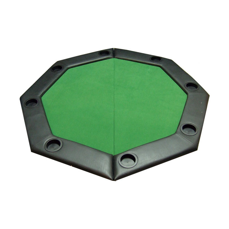 Housse de table de poker pliante avec octogone rembourrée