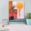 «Pink Midcentury Original Exclusive Geometric Moon And Sun 5» par Momart, art mural sur toile-266661465