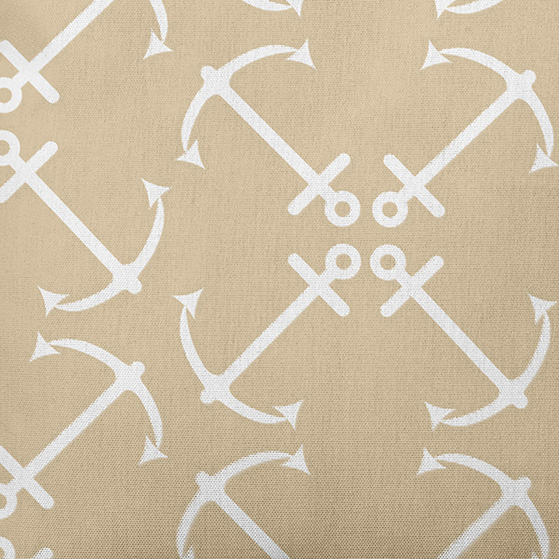 Housse et insert de coussin carré extérieur Anchor Up, Taupe, H 16 po x l 16 po