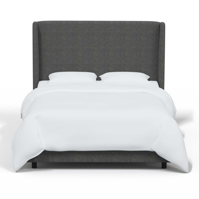 Tilly Linen Upholstered Wingback Bed