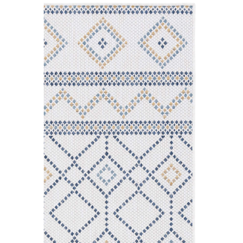 Tapis d'intérieur / extérieur à motif géométrique Badagliacca, Rectangle 9 pi x 12 pi