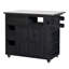 Îlot de cuisine d'extérieur en bois massif extensible 19,3 po / 28 po-134457721