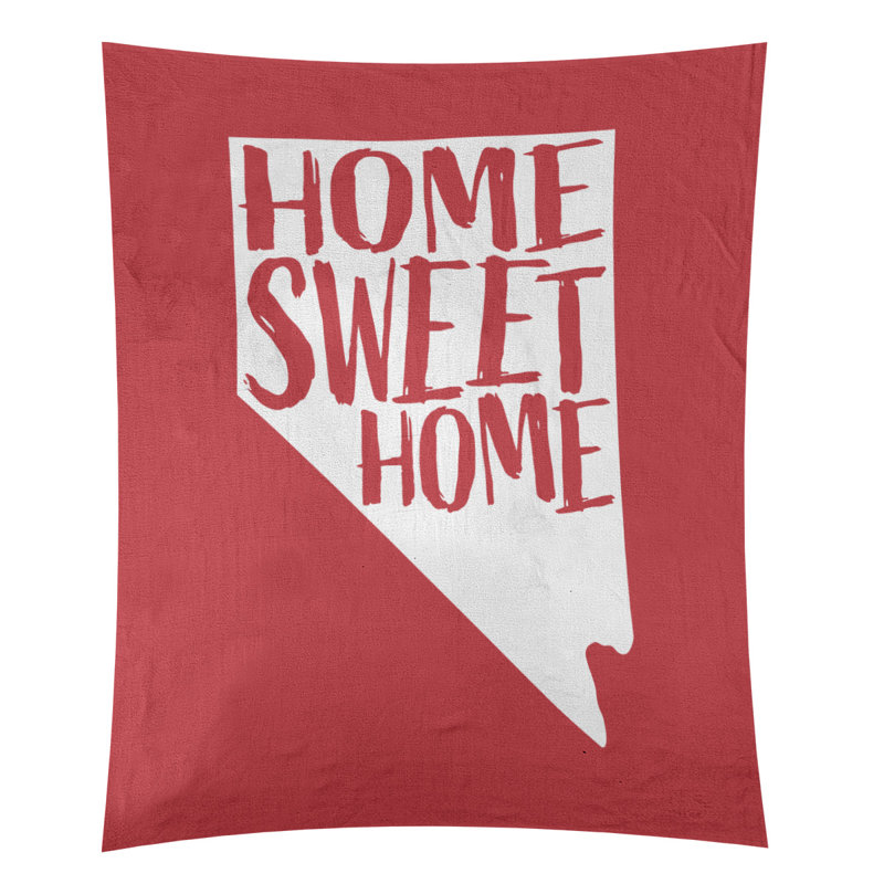 Tapisserie murale Home Sweet Nevada, H 60 po x l 51 po, Rouge