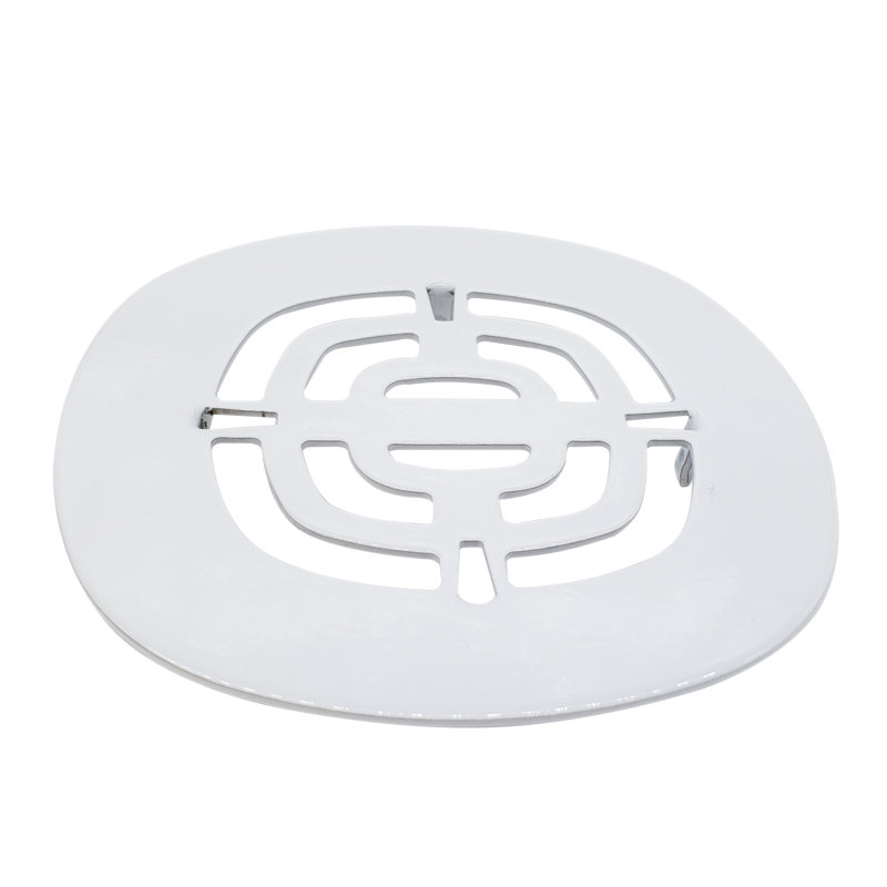 Couvercle de drain de douche à pression en laiton 4-1 / 2 "DO, Blanc thermolaqué