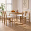 Ensemble de salle à manger 5 pièces de style ferme, comprenant 1 table rectangulaire et 4 chaises, idéal pour les petits espaces, fini naturel
