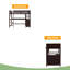 Lit mezzanine simple avec tiroirs et bureau, lit mezzanine en bois avec tablettes