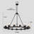  15- Light 33.66" Wagon Wheel Chandelier Black Farmhouse Chandelier For Living Room