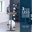 Bureau debout électrique 55 po x 28 po VIVO, plateau de table en bois récupéré, structure noire-117170475-117170478-117170484