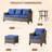 Wicker Patio Furniture Set-7 Pieceall Weather Outdoor Conversation Sets Sectional Sofa With Wicker Rattan Chairs And Side Tables-2014563003-2014563001