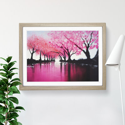 Cherry Blossom Tree Park - Single Picture Frame Painting