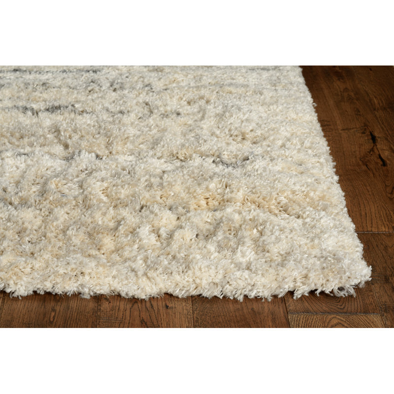 Tapis ivoire / gris Sairam, Rectangle 7 pi 10 po x 9 pi 10 po