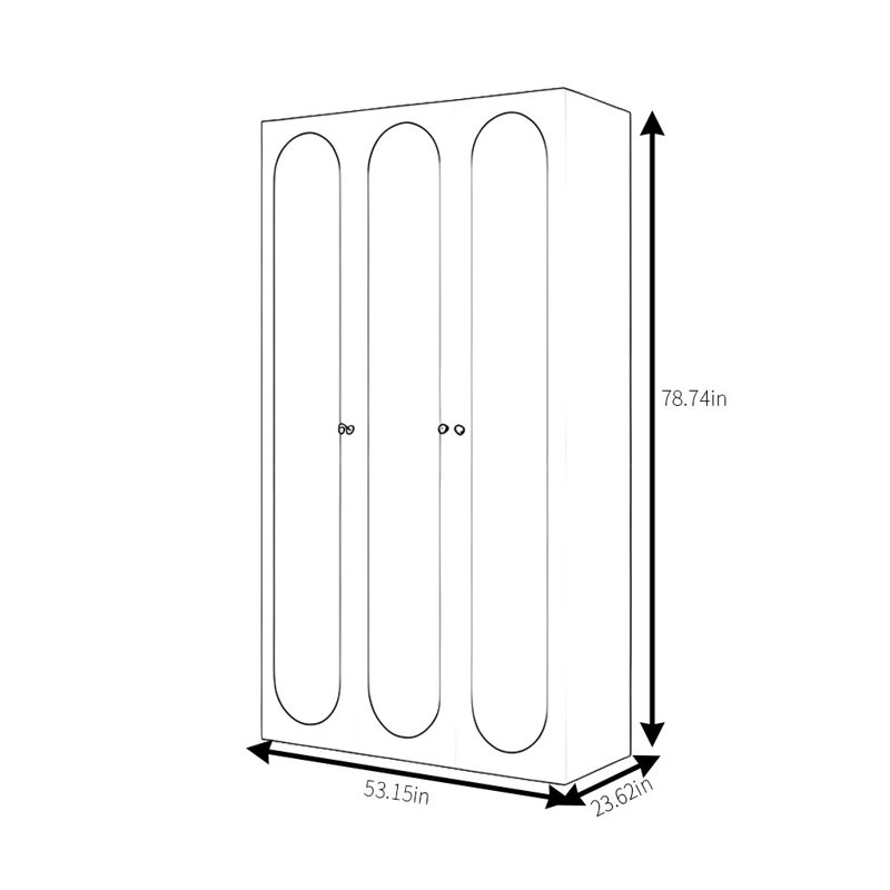 Koenig, 79" H x 53" W x 24" D