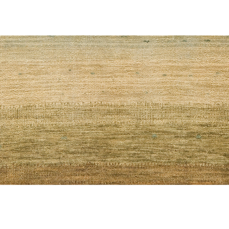 Hand Knotted Wool Ombre Area Rug in Light Brown/Moss/Beige, Rectangle 9' x 12'
