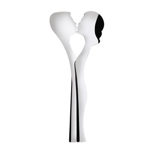 Couverts à salade Abbraccio - argent