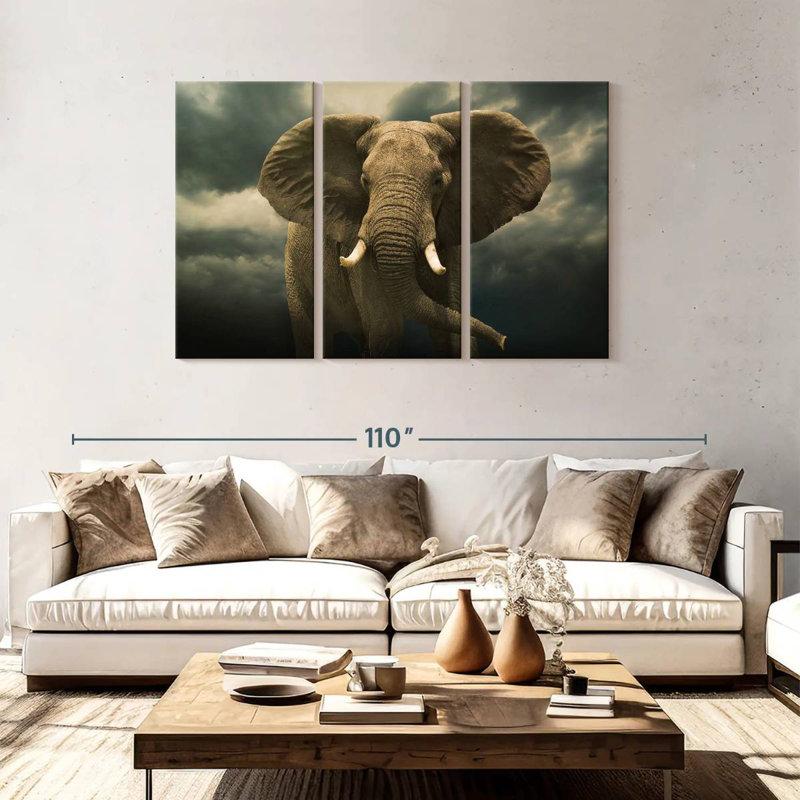 Brampt Male Elephant, 48" H x 74" W