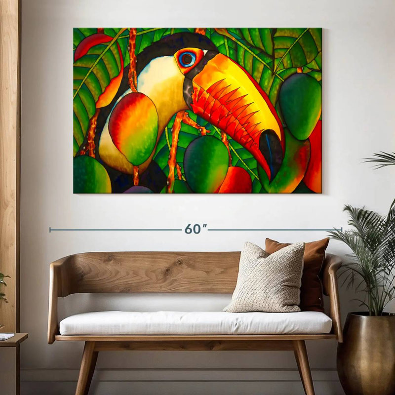 Paradise Toucan, 34" H x 51" W
