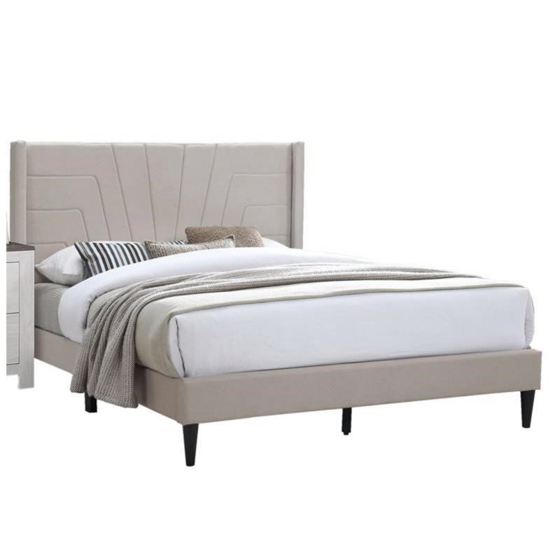 Lit plateforme grand lit 1pc, Light Brown