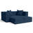 Shontae Zipline Convertible Sleeper Loveseat & Ottomans, Textured Microvelvet-800672013