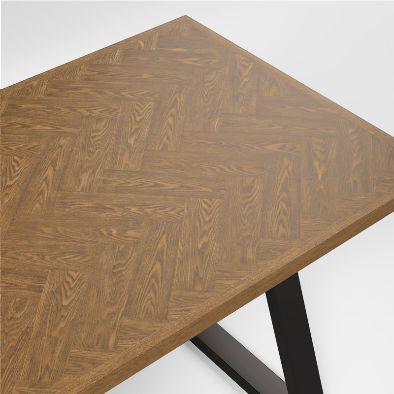 Hyde Whiskey / Black Dining Table, Whiskey Brown