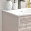 The Antique White Bathroom Vanity Base Is Self-Assembly Compatible And Exudes Elegance.