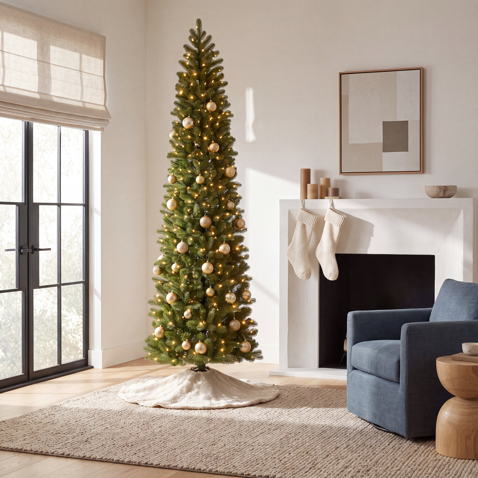 Douglas 12' Pre-Lit Fir Tree - The Holiday Aisle®, 9'