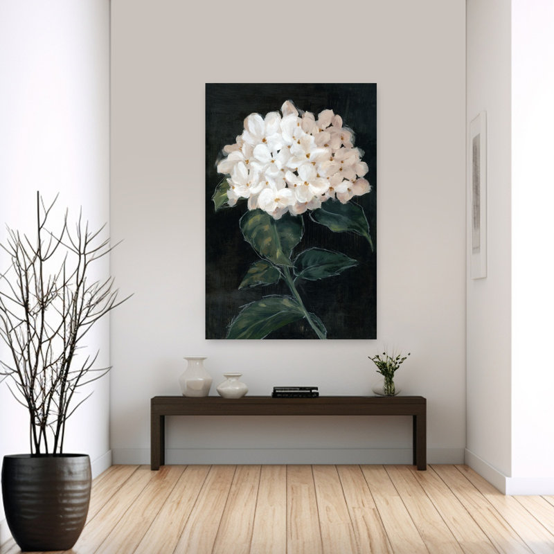 Art contemporain, art floral délicat et élégant, H 60 po x l 40 po