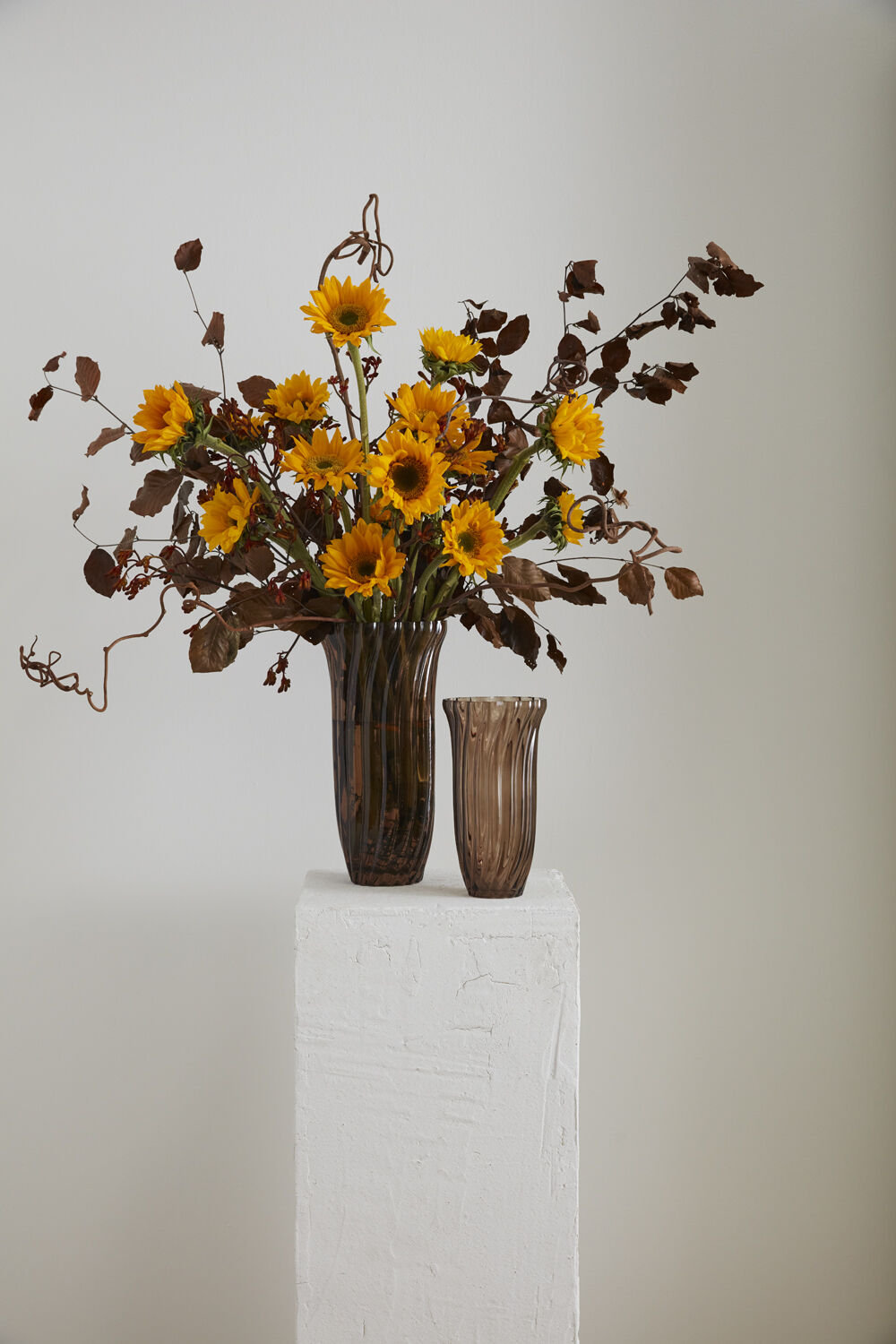 Marajo Glass Table Vase, 10" H x 5.5" W x 5.5" D