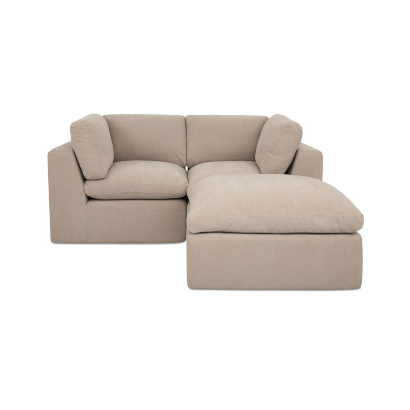 Cates Nook Modular Sectional Dark Green, Beige Polyester