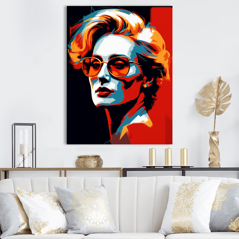 " Popart Scarlet Streep ", Wrapped Canvas, 32" H x 24" W x 1" D