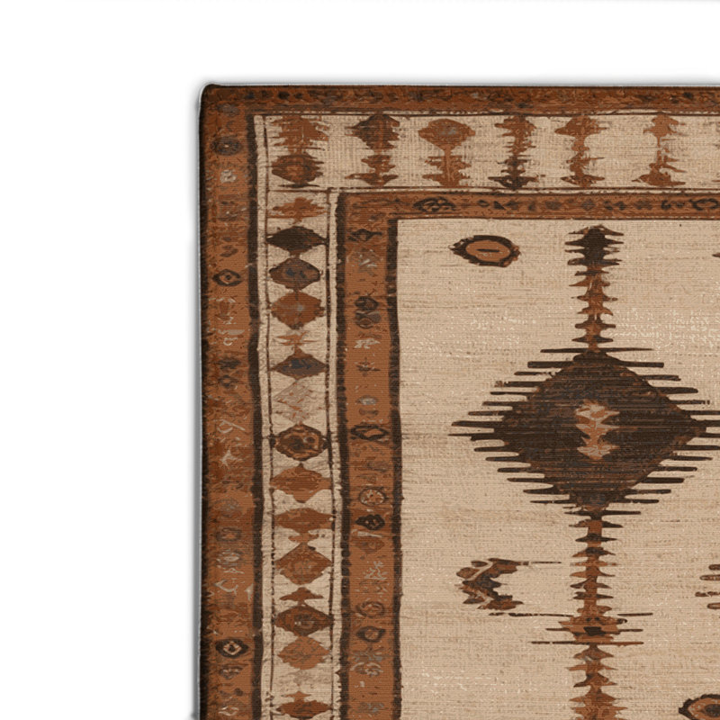 Tapis turc intérieur et extérieur brun, Rectangulaire 2 pi x 3 pi