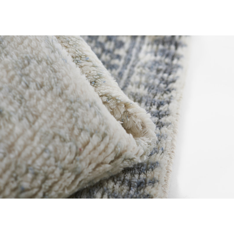 Joss & Main Berkeley Hand Knotted Wool And Cotton Ivory Area Rug 5'' X 8'', Rectangle 5' x 8'