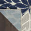 Tapis de couloir abstrait ivoire / bleu marine Isalia