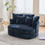 Fauteuil demi-tonneau rembourré en chenille-141022764