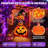 3.5FT Halloween Light Up Pumpkin Front Porch Decorations 48 Built-In LED Lights Collapsible Pumpkins With Vampire Cloak And Witch Hat Pop Up Pre-Lit Jack-O-Lantern For Indoor Outdoor Yard Garden Lawn